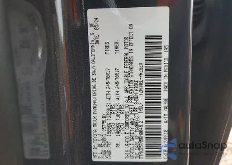 2024 Toyota Tacoma Double Cab from USA, damaged, VIN 3TMKB5FN5RM004512